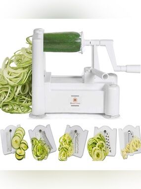Brieftons 5-Blade Spiralizer: Vegetable Spiral Slicer